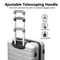 3 Piece Luggage Set Travel Lightweight Suitcases With Rolling Wheels,Tsa Lock & Abs Hard Shell ,Carry On Luggages For Business, Trip, 20 24 28 Silver Grey Abs