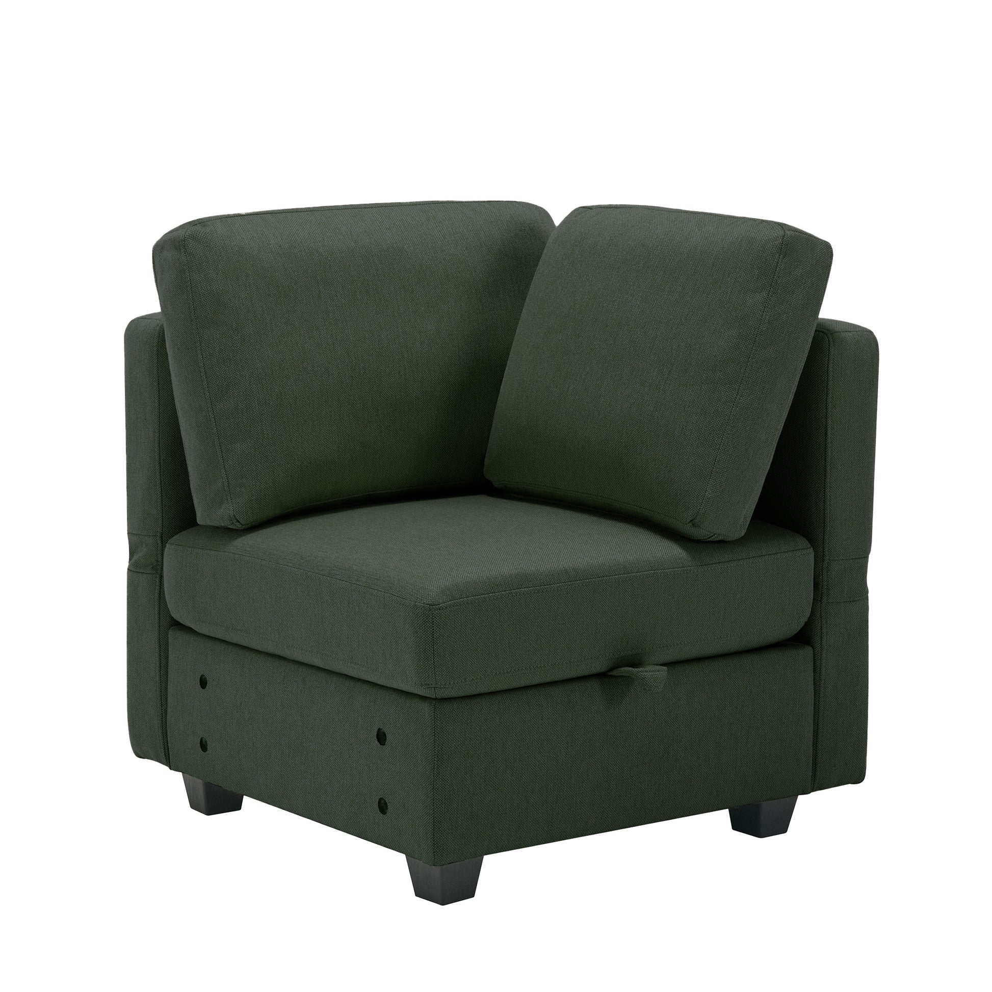 Oversized Modular Sectional Convertible Fabric Sofa Set,Extra Large Sectional Storage Seat Couch For Living Room, 3 Seat Modern Modular Sofa Green Green Polyester 3 Seat