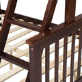 Twin Over Full Bunk Bed With Storage Drawers, Wooden Bunk Bed With Ladder And Safety Guard Rails Espresso Full Espresso Wood