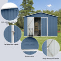 Metal Garden Sheds 10Ftx12Ft Outdoor Blue Blue Metal