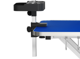 "Heavy Duty Hydraulic Dog Grooming Table With Anti Static Top, Adjustable Z Lift 21" 36" , Armrests, Leash Covers, Tool Organizers, Hooks, & 330Lb Capacity Blue" Blue Steel