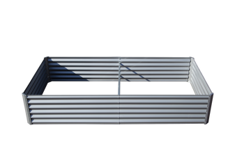 6X3X1Ft Galvanized Raised Garden Bed, Outdoor Planter Garden Boxes Large Metal Planter Box For Gardening Vegetables Fruits Flowers, Silvery Silver Garden & Outdoor Steel