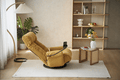 Adjustable Head And Waist, Game Chair, Lounge Chair In The Living Room, 360 Degree Rotatable Sofa Chair,Rotatable Seat Leisure Chair Deck Chair Yellow Metal Soft Cotton Metal