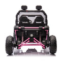 24V Two Seater Kids Ride On Utv W Parents Control,400W Super Power,Four Wheel Suspension,Led Light With Rear Searchlight,Bluetooth,Mp3,Music,Rear Storage Space,Speeds 3.73 4.97Mph For Kids Aged 3 . Pink Polypropylene