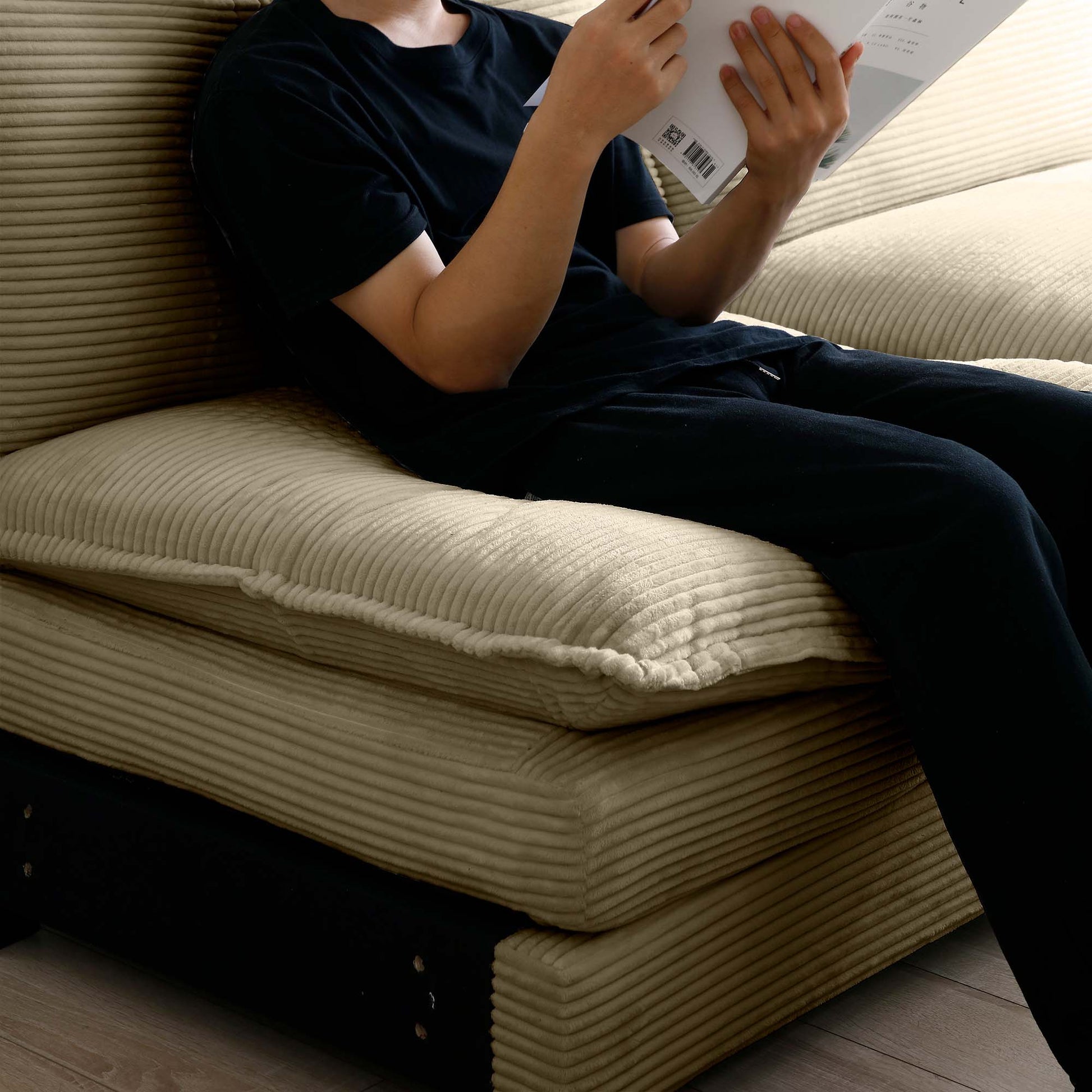 Modern Living Room Sofa Two Piece Set, Suitable For Living Room And Bedroom Sofa Set, Consists Of Two Pieces Of 2 Seater Sofa,Tan Corduroy Tan Corduroy 4 Seat