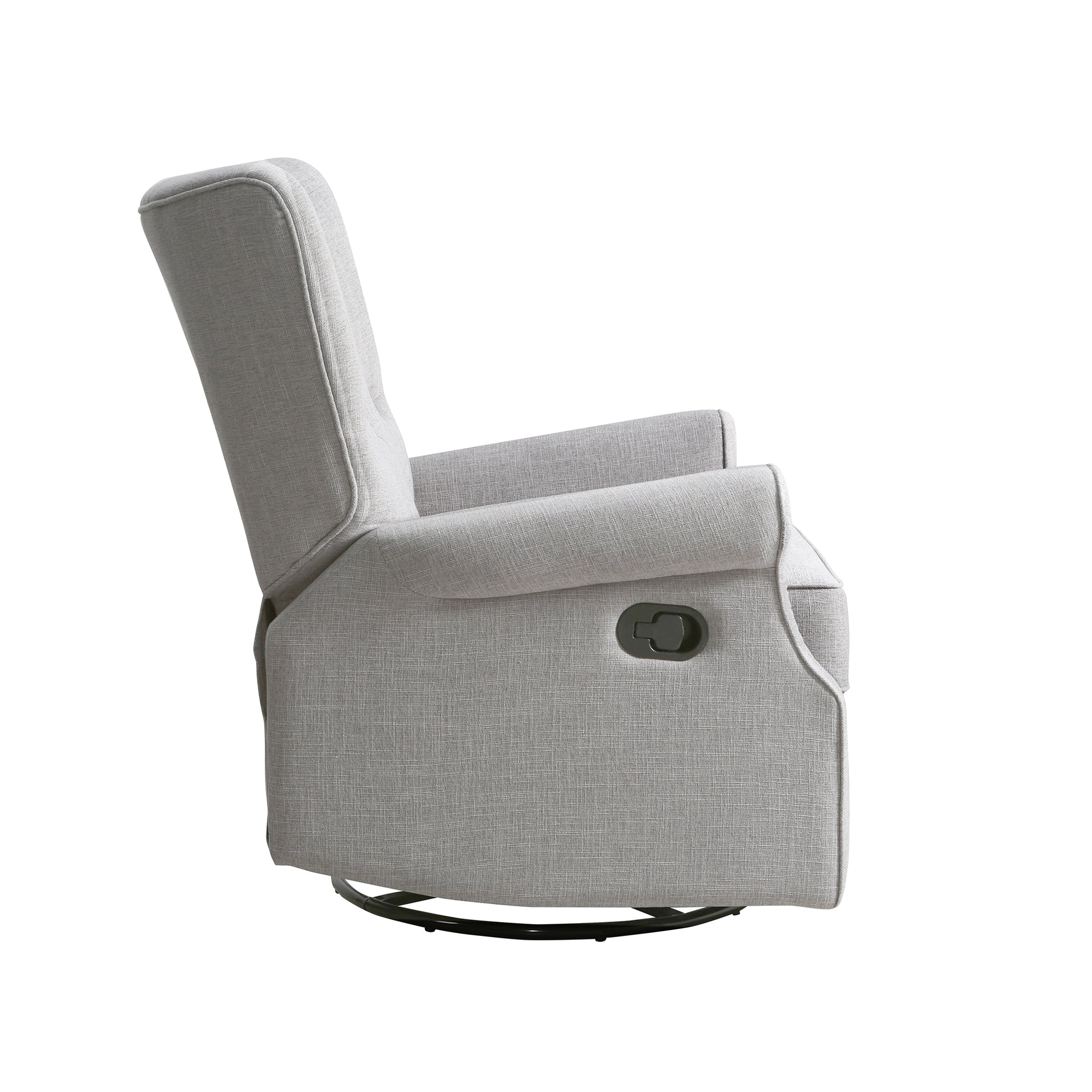 Alice Wingback Recliner In Linen Grey Grey Fabric