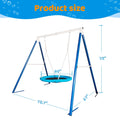 Metal Swing Stand With Saucer Outdoor Playground Metal Swing Set For Kids Outdoor Play Equipment Antique Blue 200 Lbs & Over American Design 5 To 8 Years Metal Outdoor