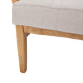Beige Fabric Mid Century Modern Club Chair Beige Fabric