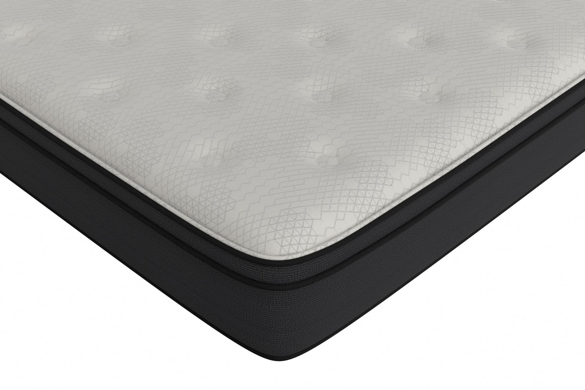 12" Full Euro Top Hybrid Memory Foam Mattress White Black Memory Foam And Polyurethane Foam Fabric Full