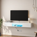 Floating Tv Stand Wall Mounted With 20 Color Leds,63