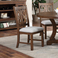 Set Of 2 Upholstered Dining Chairs In Walnut Finish Solid Walnut Dining Room Set Of 2 Rubber Wood