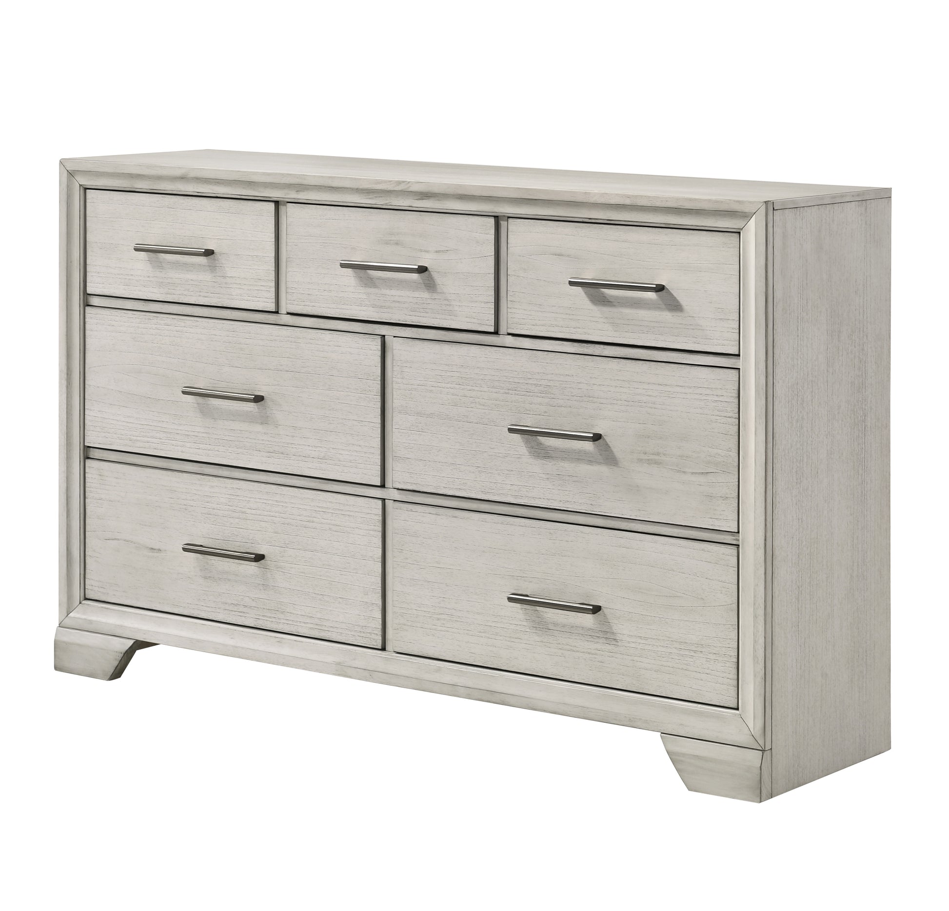 1Pc Contemporary Style Storage Drawers Dresser Bedroom Solid Wood Wooden Furniture White Mist Finish Antique White Bedroom Contemporary Solid Wood