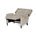 Oversized Textured Fabric Pushback Recliner Dark Beige And Dark Brown Beige Fabric