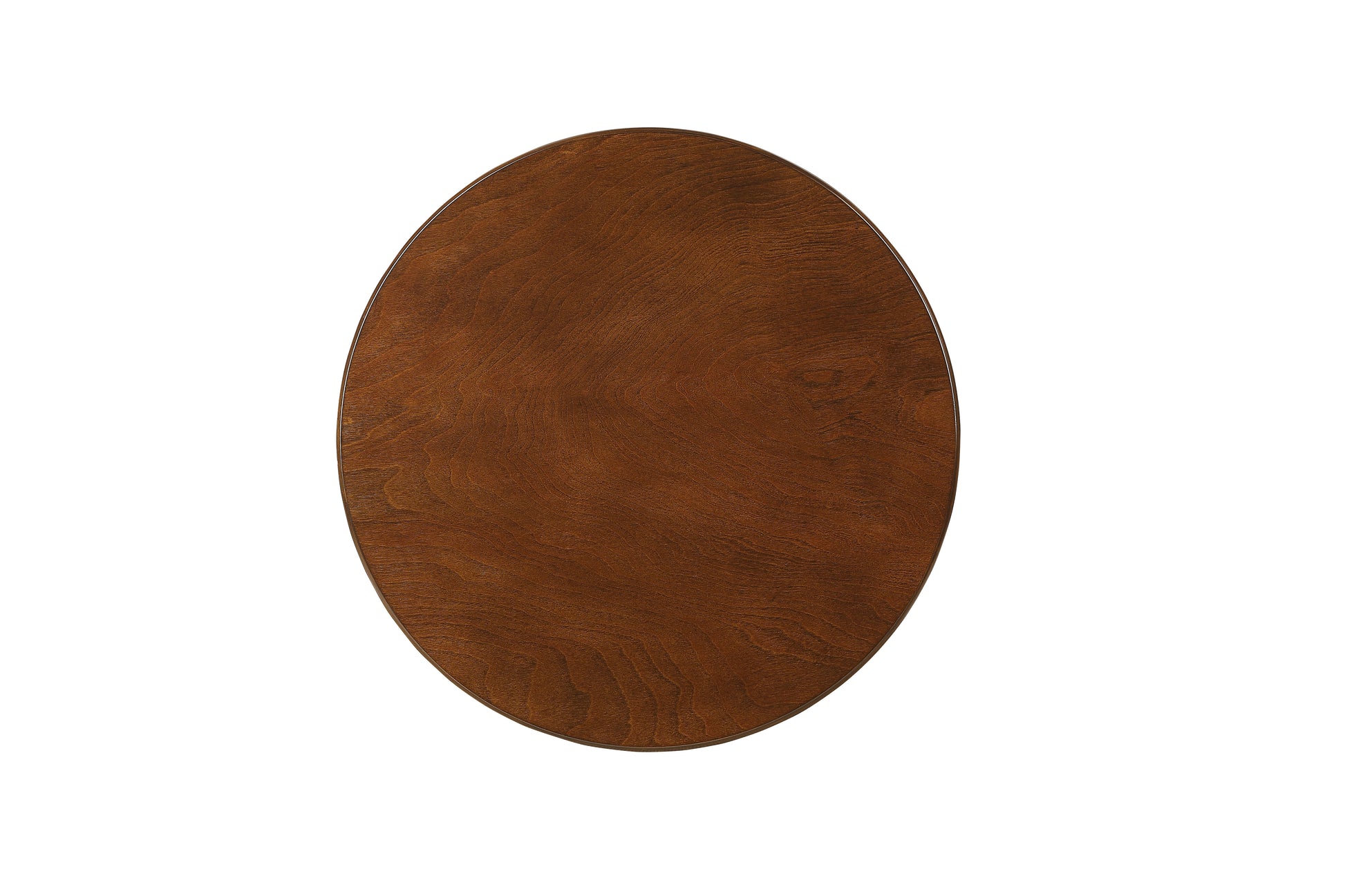 Aberta Walnut Finish Accent Table Walnut Synthetic Wood