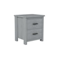 Vintage Two Drawer Wooden Nightstand, Simple And Generous, Large Storage Space,Light Gray Light Gray Particle Board Mdf