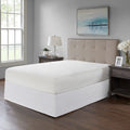 Wrap Around Adjustable Bedskirt White One Size White Microfiber