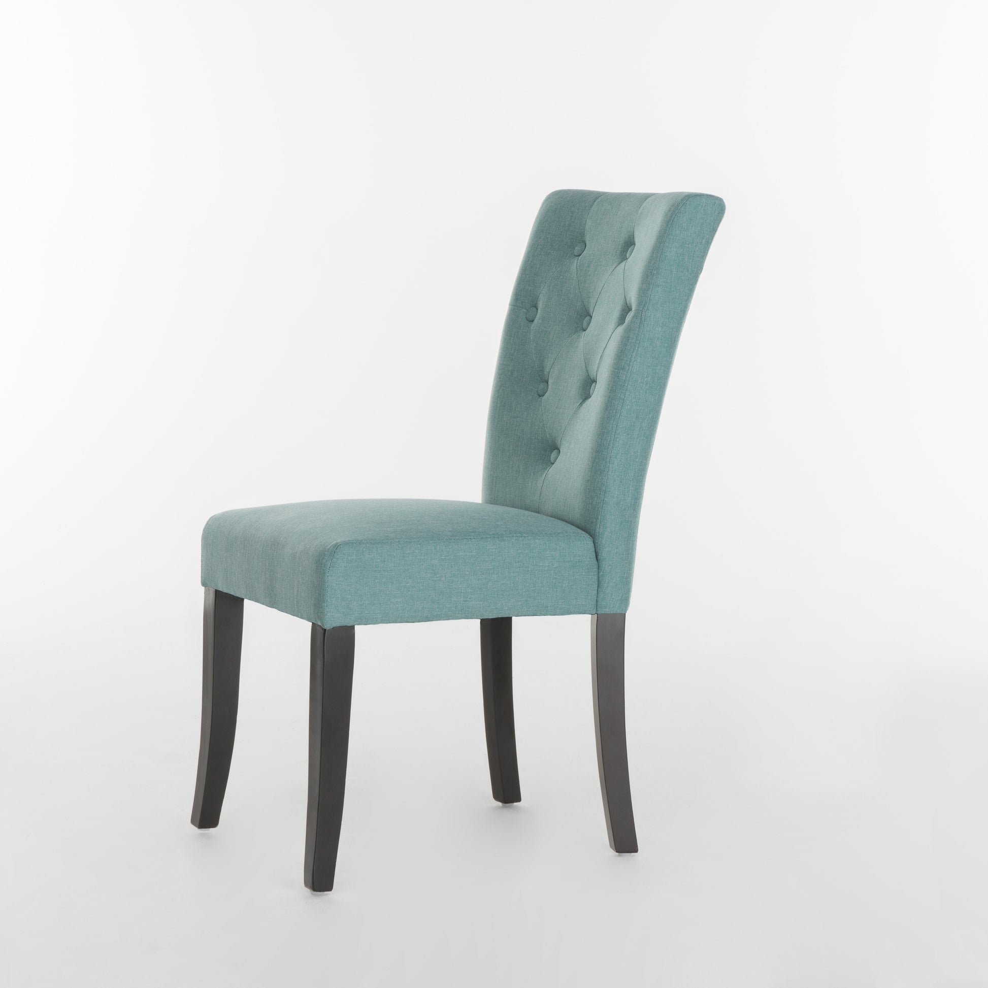 Dining Chair Set Of 2 Blue Fabric