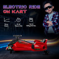 Aosom 12V Electric Go Kart, 5 Mph Drifting Car, Battery Powered Ride On Toy Outdoor With Slow Start, Music, Colorful Lights, For 8 12 Years Old, Red Red Iron Plastic