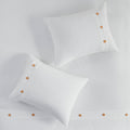 3 Piece Cotton Waffle Weave Duvet Cover Set King White Cotton