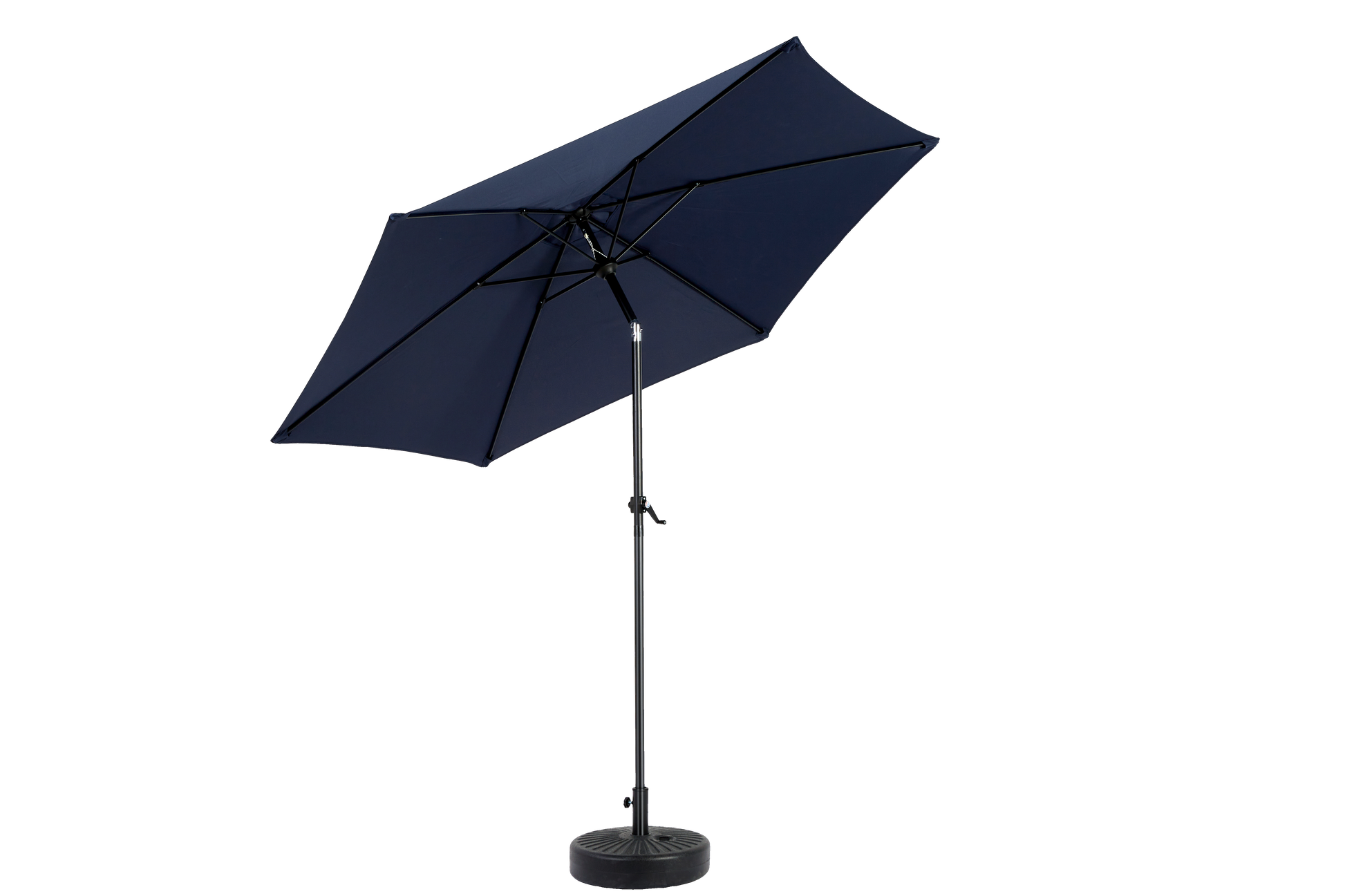 9Ft Outdoor Patio Umbrella Outdoor Table Umbrella With Push Button Tilt And Crank, Market Umbrella 6 Sturdy Ribsdeck, Backyard, Pool Base Not Included Navy Blue Navy Blue Garden & Outdoor Steel