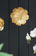 S 2 Gold Rose Hanging Wall Accents Gold Resin