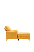 Modern Mid Century Indoor Oversized Chaise Lounger Comfort Sleeper Sofa With Soild Wood Legs Yellow Foam 1 Seat