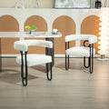 Coolmore Contemporary Designed Chenille Fabric Upholstered Accent Dining Chair Barrel Side Chairs Kitchen Armchair For Living Room Set Of 2 Beige Chenille Beige Foam Chenille