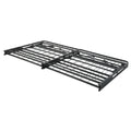 Black Metal Platform Foldable Bed Frame California King Size, Toolless High Profile Design California King Black Metal Bedroom Bed Frame Metal