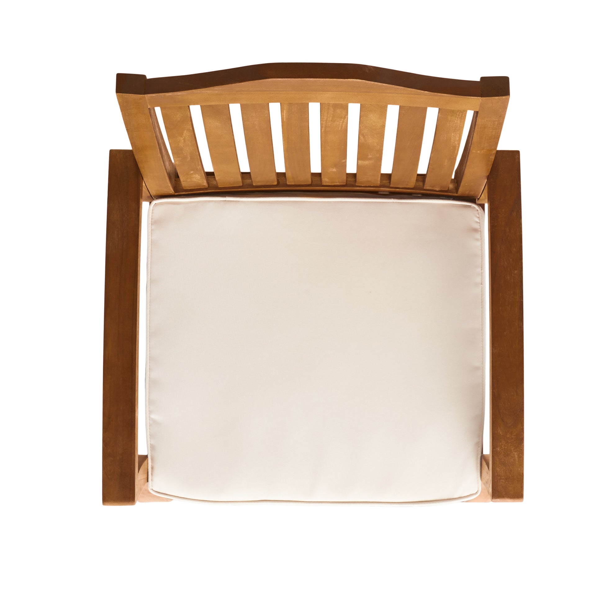 Della Wood Kd Armchair Cream Acacia Wood