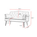 Pink 2 Seater Sofa Pink Wood Tufted Back Velvet 2 Seat