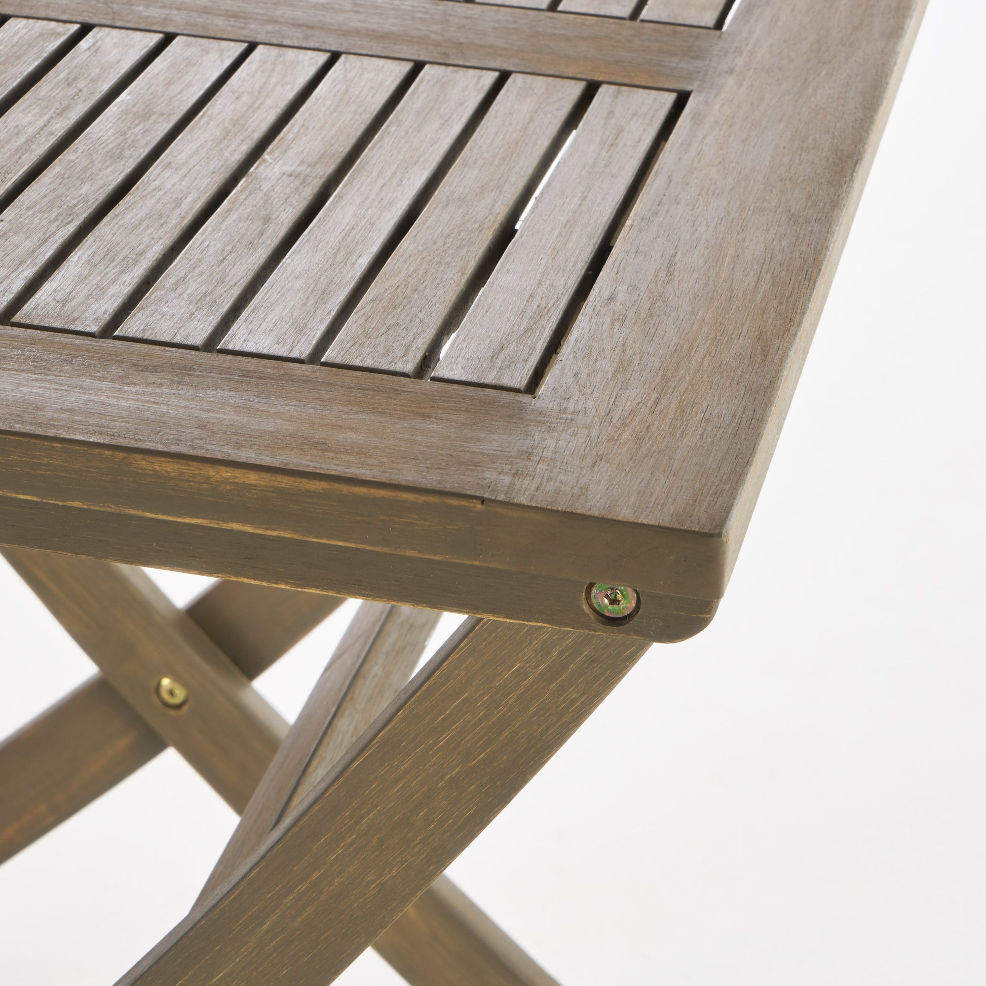 Positano 25 " Foldable Bistro Table Grey Acacia Wood