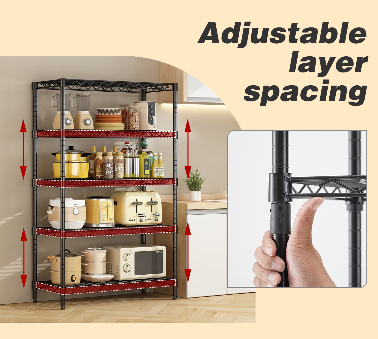 Wire Shelving Metal Storage Rack Adjustable Shelves, Standing Storage Shelf Units For Laundry Bathroom Kitchen Pantry Closet White, 42L X 18W X 71H White Primary Living Space Metal Adjustable Shelves Metal