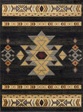 Tribes Gc Yls4004 Black 7 Ft. 10 In. X 10 Ft. 3 In. Southwest Area Rug Black Polypropylene