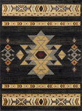 Tribes Gc Yls4004 Black 2 Ft. 7 In. X 7 Ft. 3 In. Southwest Area Rug Black Polypropylene