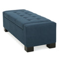 Guernsey Ottoman Navy Blue Fabric