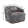 Coolmore Swivel Barrel Chair, Comfy Round Accent Sofa Chair For Living Room, 360 Degree Swivel Barrel Club Chair, Leisure Arm Chair For Nursery, Hotel, Bedroom, Office, Lounge Gray Gray Primary Living Space Foam Chenille