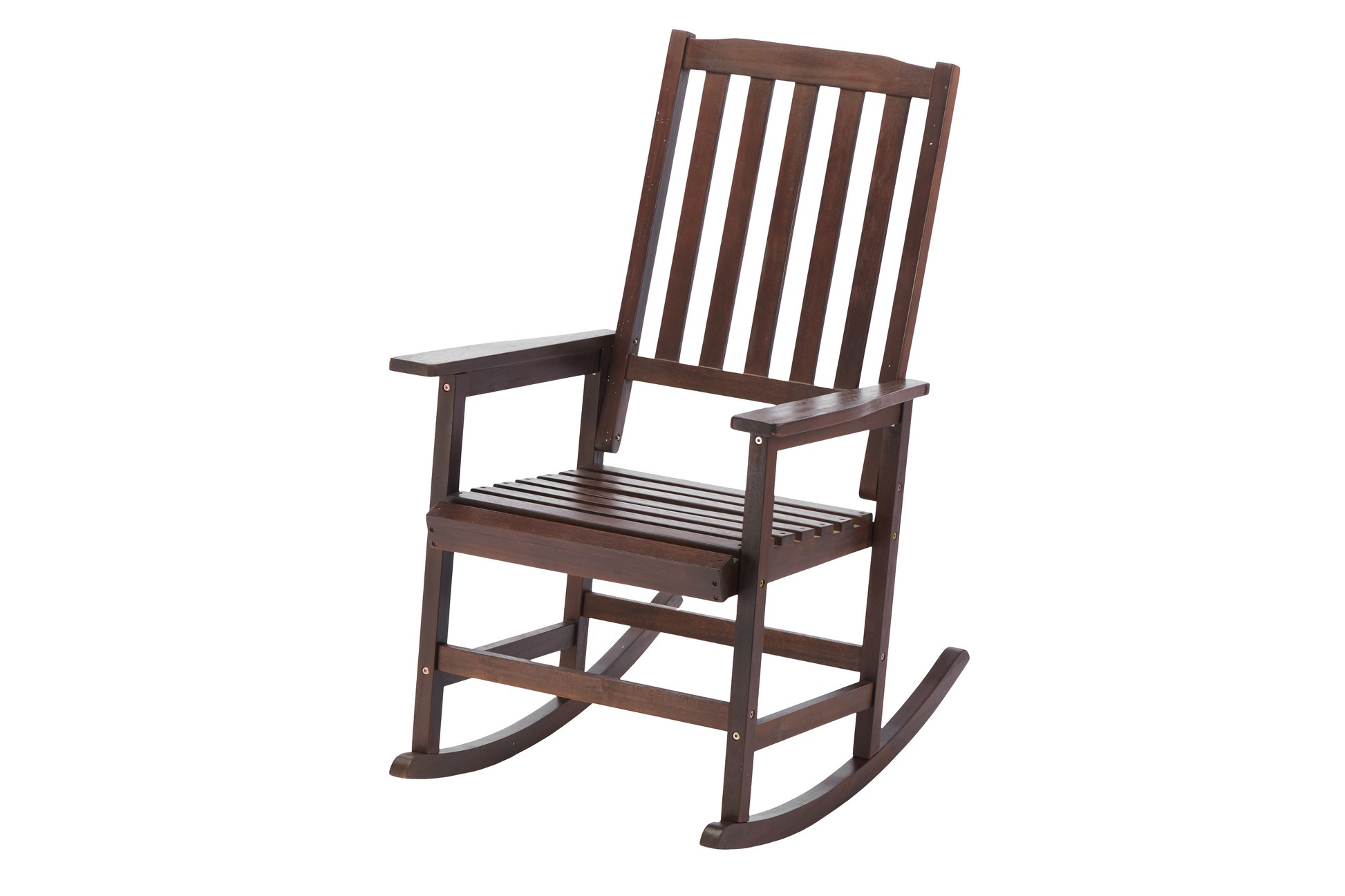 Acacia Indoor Rocking Chair, Outdoor Solid Wood Patio Furniture Style Brown Brown Acacia Wood