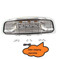 Front Grill For 2009 2010 2011 2012 Dodge Ram 1500 Chrome Grille Big Horn Style W Letters & Lights Matte Black Abs Abs