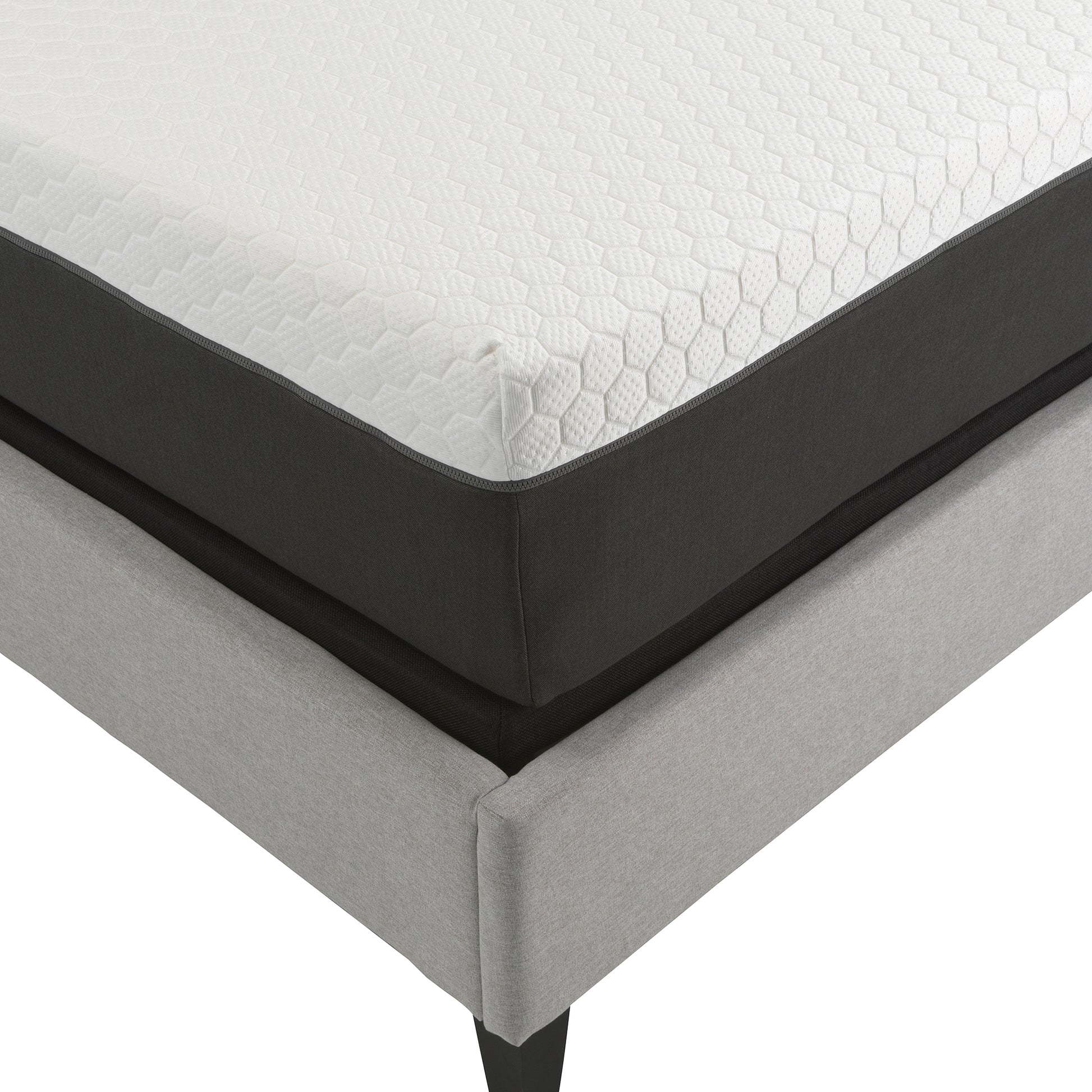 12" Zoned Comfort Regions With Cooling Cover, Gel Swirl Memory Foam And Air Grid Queen White Foam Queen
