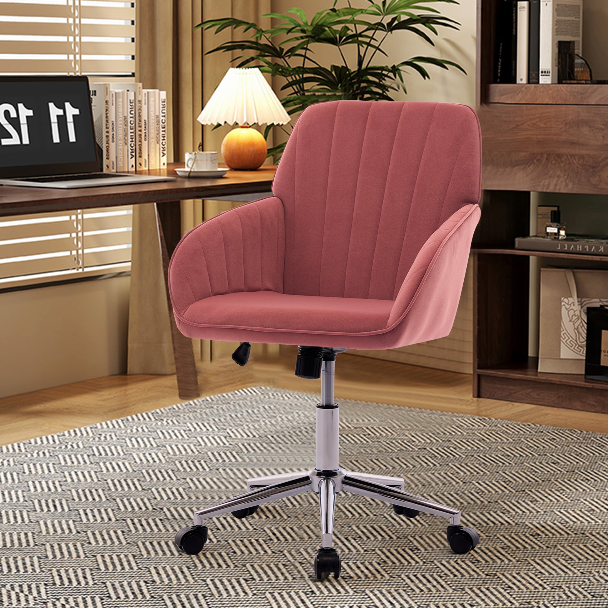 Ty Office Chair Rose Red Velvet