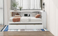 Twin Size Daybed With Two Storage Drawers, Storage Cabinets And Usb Ports, White Twin White Solid Wood Mdf