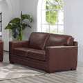 Dillon Leather Loveseat Raisin Down Filling Genuine Leather