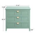 3 Drawer Cabinet, American Furniture,Suitable For Bedroom, Living Room, Study Light Green Mdf