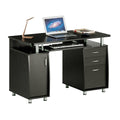 Techni Mobili Complete Workstation Computer Desk With Storage, Espresso Espresso Computer Desk Office Modern Rectangular Rectangular Mdf