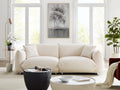 87'' Oversized Loveseat Sofa For Living Room, Sherpa Sofa With Metal Legs, 3 Seater Sofa, Solid Wood Frame Couch With 2 Pillows, For Apartment Office Living Room White White Fabric 2 Seat