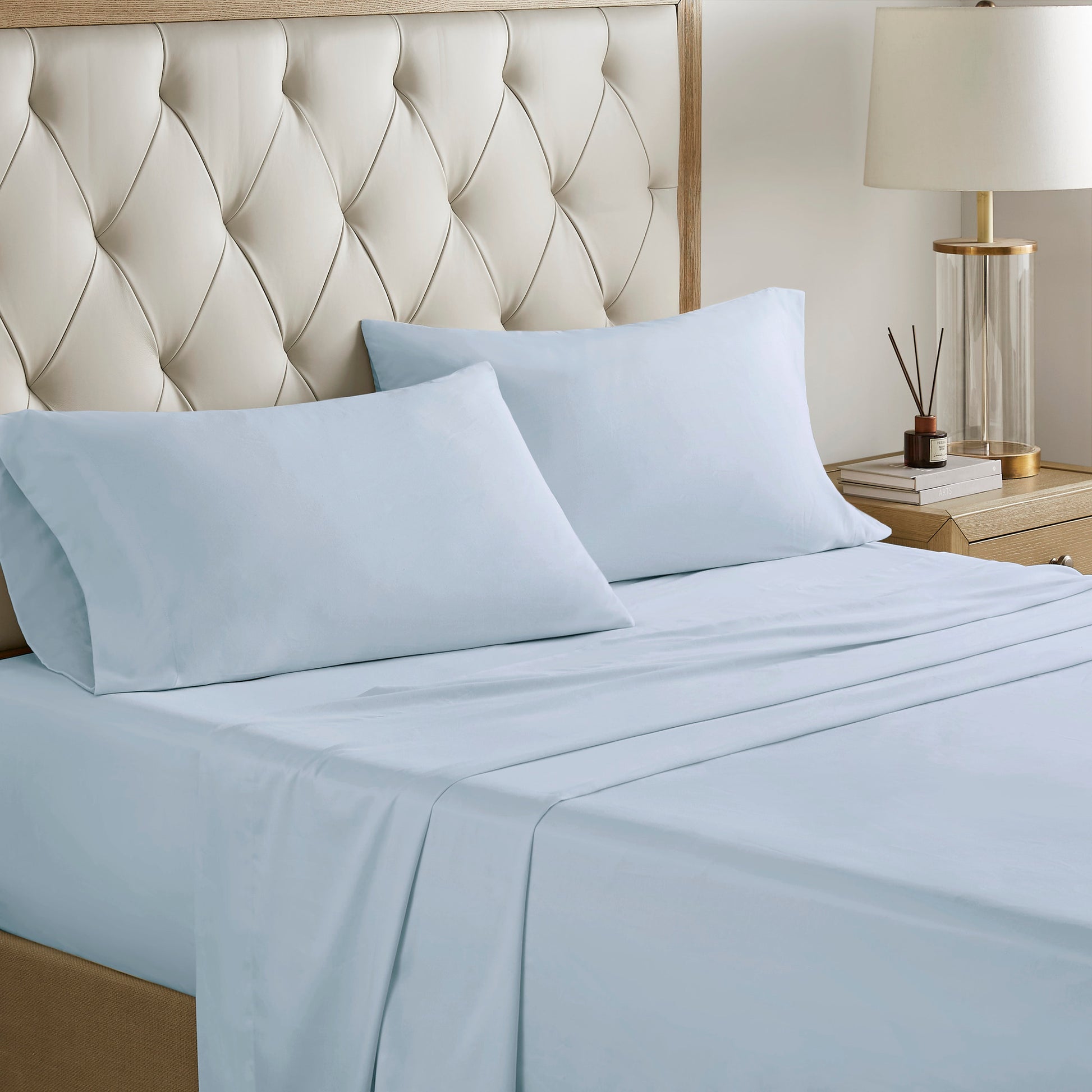 12 Piece Comforter Set With Cotton Bed Sheets Blue Brown Cal King California King Blue Brown Cotton