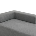 Lounge Frame For Oversized Modular U Shaped Sectional Sofa,Luxury Boucle Floor Couch Set,Convertible Sleeper Couch,Spacious Foam Filled Sofa Bed For Living Room Gray Boucle 1 Seat