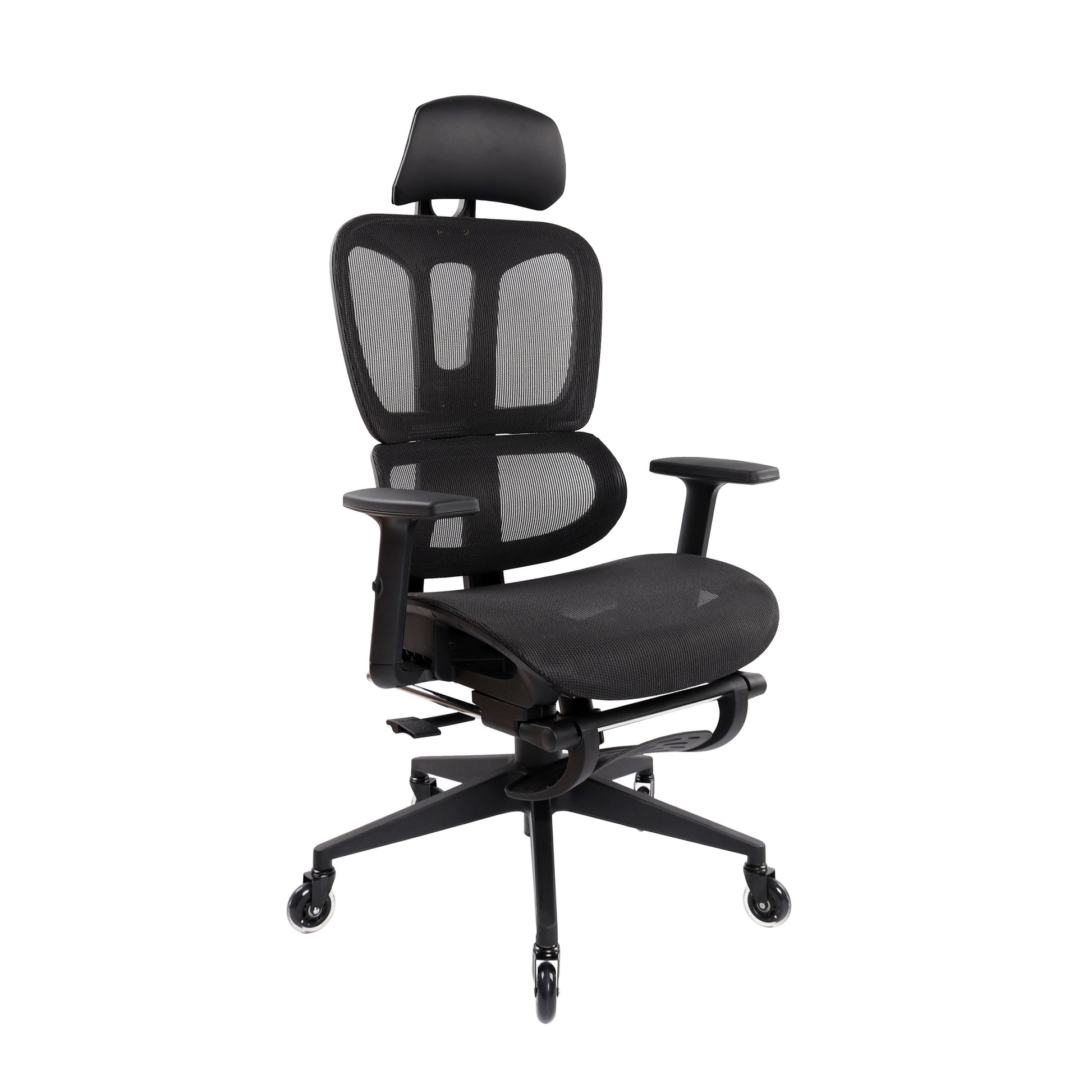 Techni Mobili Ultimate Reclining Ergonomic Mesh Office Chair With Lumbar Support And Footrest Black Office Spot Clean Modern Office Chairs Open Back Adjustable Height Mesh