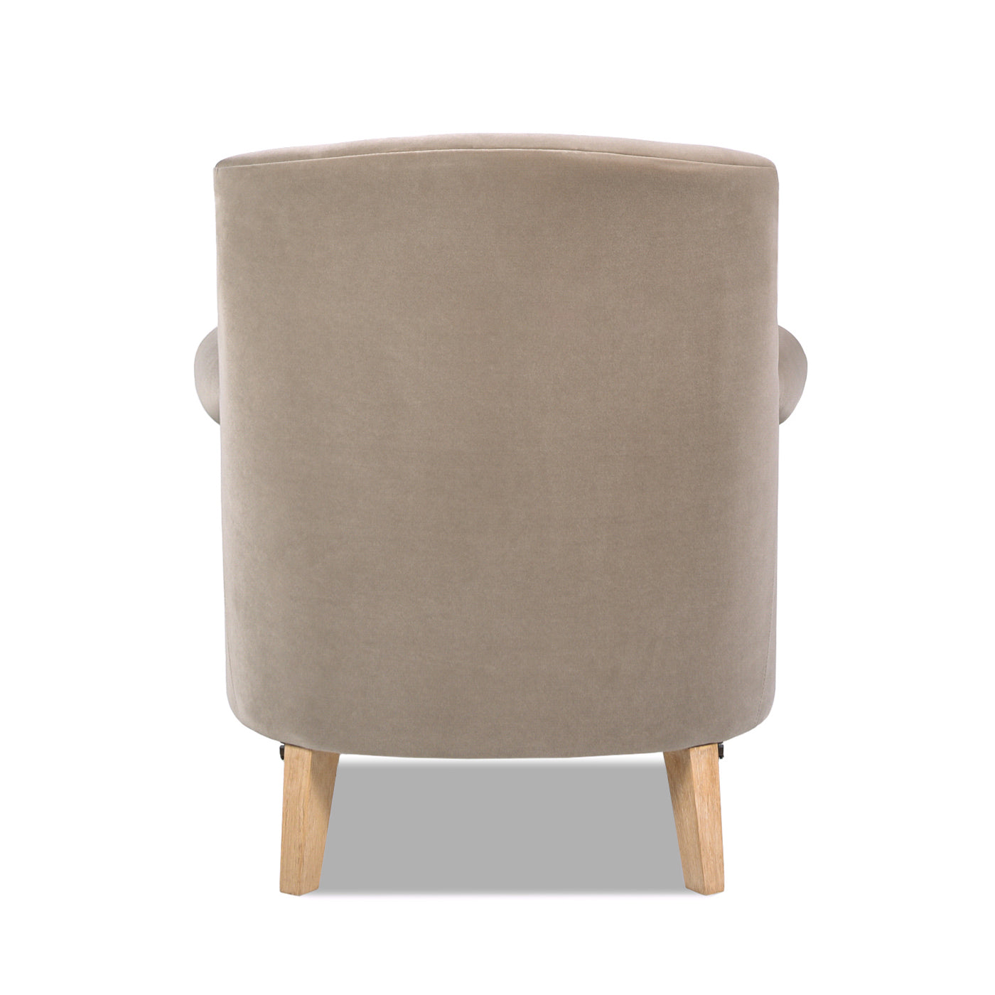 Eloise 30" Pleated Sock Arm Accent Armchair, Mink Beige Performance Velvet Mink Foam Velvet