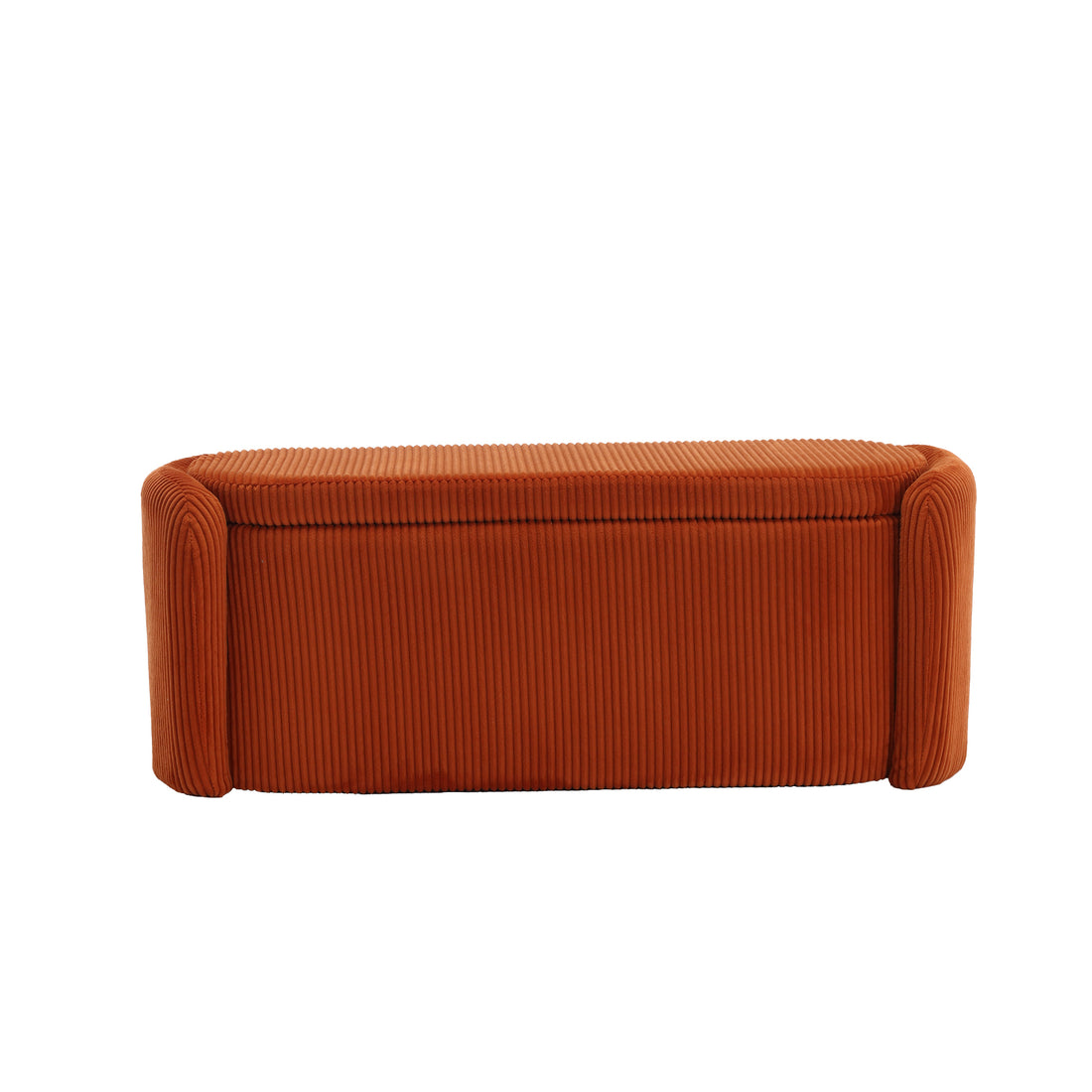 Coolmore Storage Ottoman,Bedroom End Bench,Upholstered Fabric Storage Ottoman With Safety Hinge, Entryway Padded Footstool, Ottoman Bench For Living Room & Bedroom Orange Orange Foam Velvet